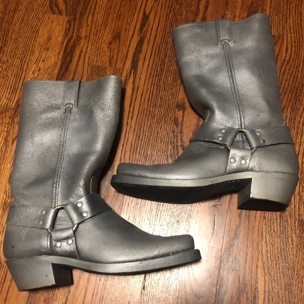 Frye Gray Heeled Boots